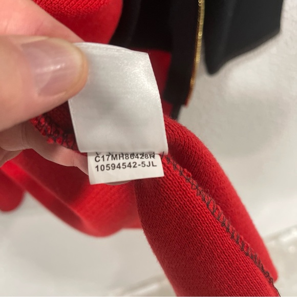 Anne Klein Napa Red And Black Cardigan Women's Size Medium - Picture 7 of 8